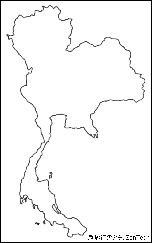 タイ白地図 中サイズ