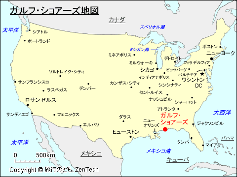 ガルフ・ショアーズ地図