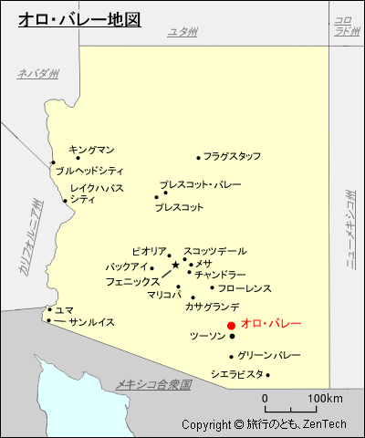 オロ・バレー地図