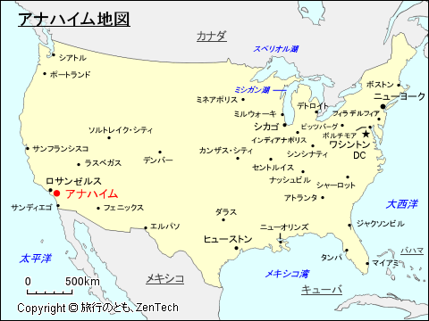 アナハイム地図