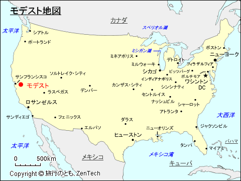 モデスト地図