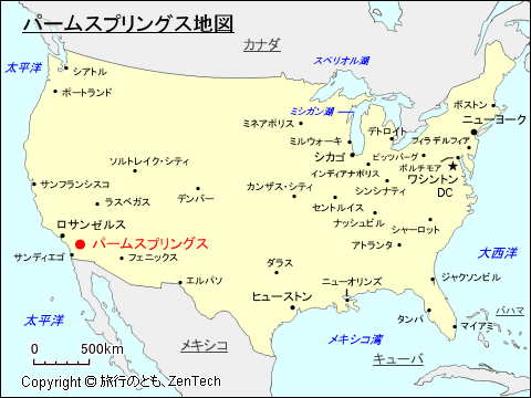 パームスプリングス地図