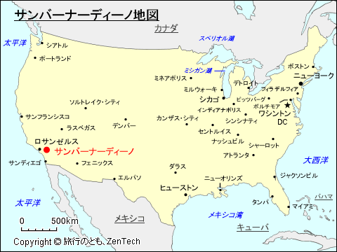 サンバーナーディーノ地図