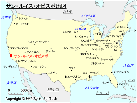 サン・ルイス・オビスポ地図