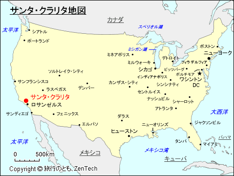 サンタ・クラリタ地図