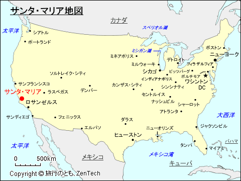 サンタ・マリア地図