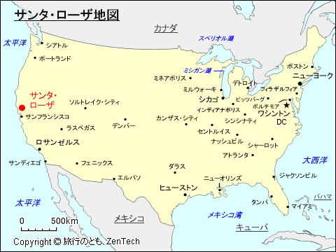 サンタ・ローザ地図