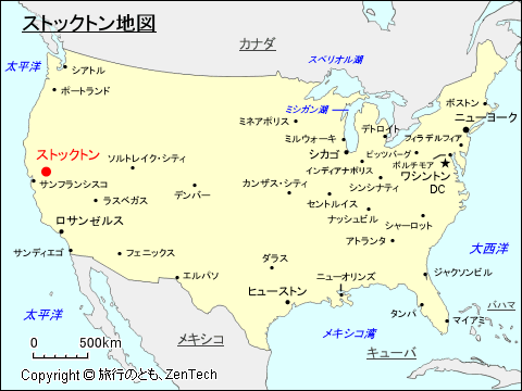 ストックトン地図