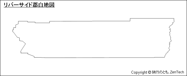 リバーサイド郡白地図