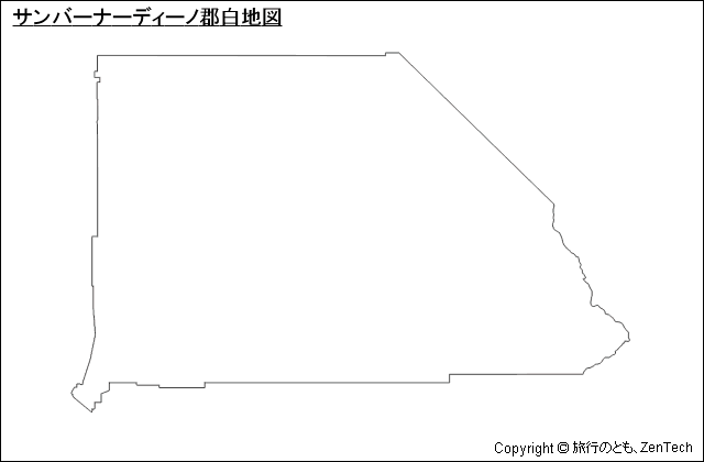 サンバーナーディーノ郡白地図