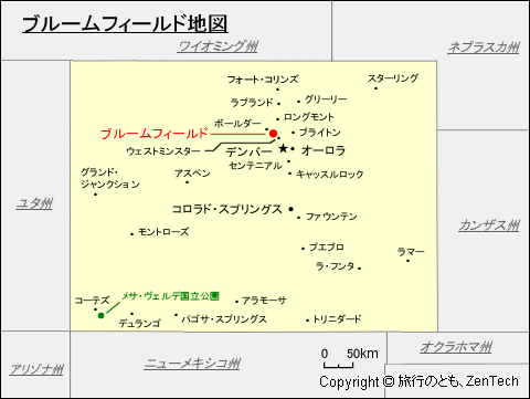 ブルームフィールド地図