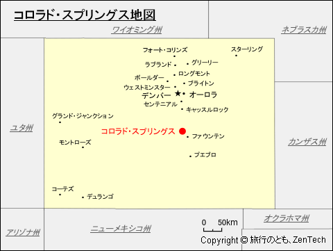 コロラド・スプリングス地図