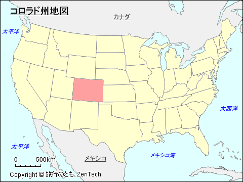 アメリカ合衆国コロラド州地図