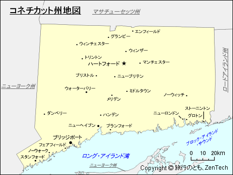 コネチカット州地図