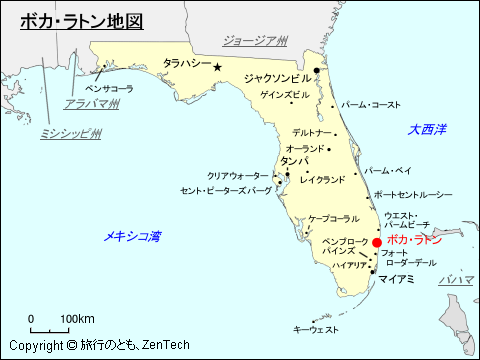 ボカ・ラトン地図