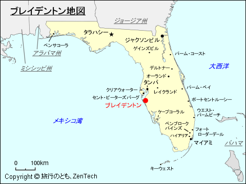 ブレイデントン地図