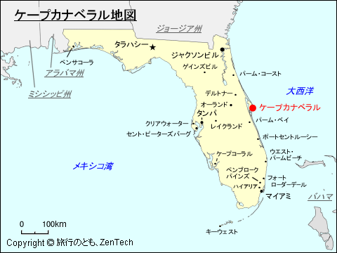 ケープカナベラル地図