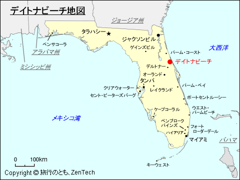 デイトナビーチ地図