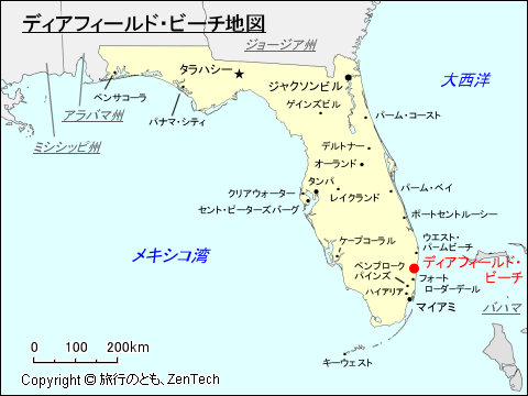 ディアフィールド・ビーチ地図