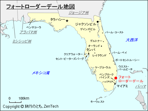 フォートローダーデール地図