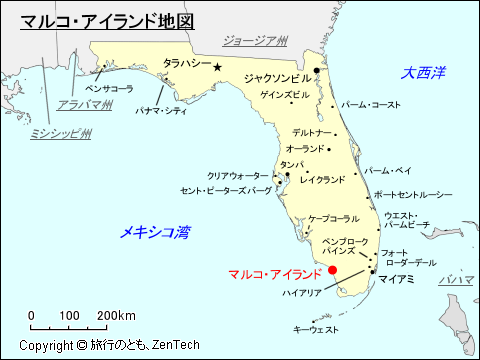 マルコ・アイランド地図