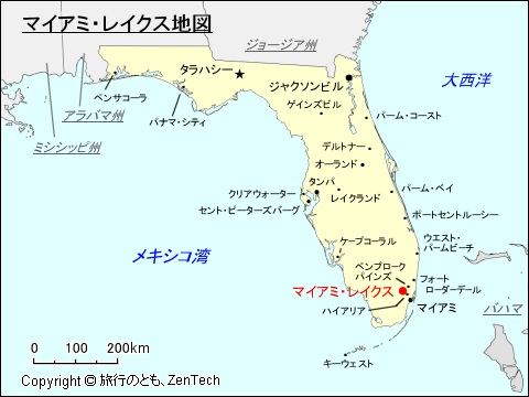 マイアミ・レイクス地図