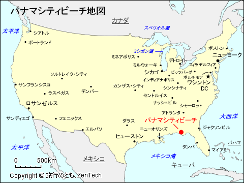 パナマシティビーチ地図