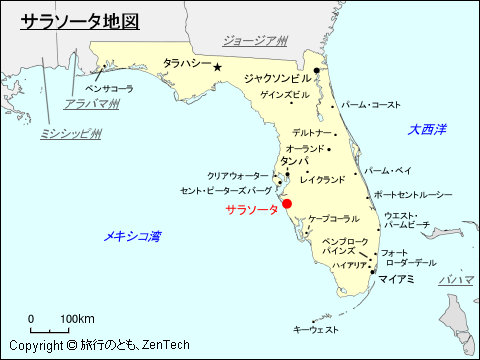 サラソータ地図