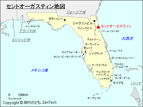 セントオーガスティン地図