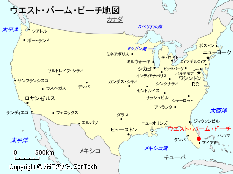 ウェストパームビーチ地図