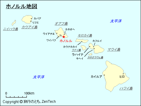 ホノルル地図