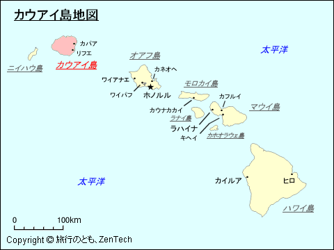 カウアイ島地図