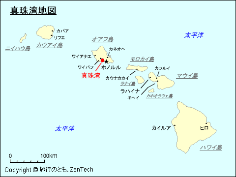 真珠湾地図