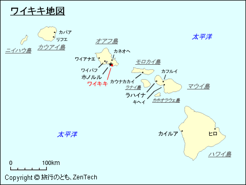 ワイキキ地図