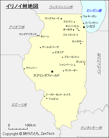イリノイ州地図