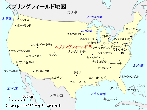 スプリングフィールド地図