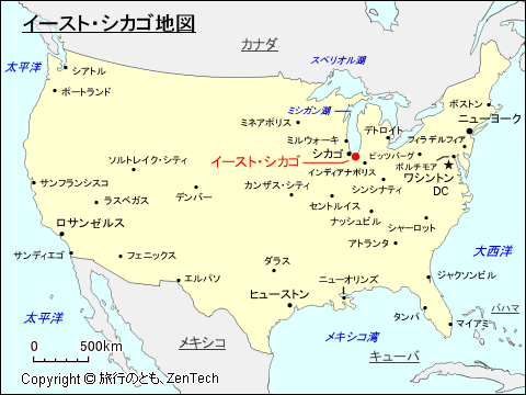 イースト・シカゴ地図