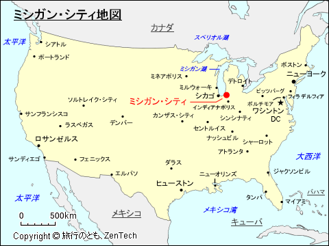 ミシガン・シティ地図