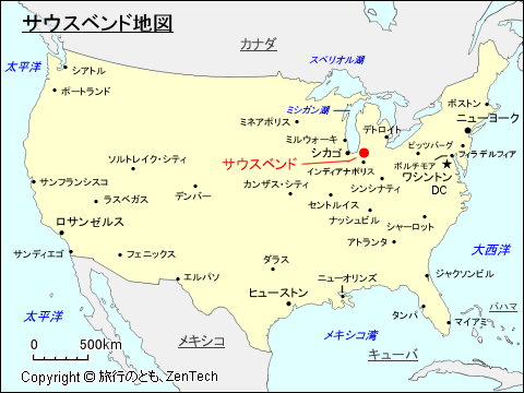 サウスベンド地図