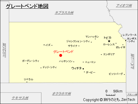 グレートベンド地図