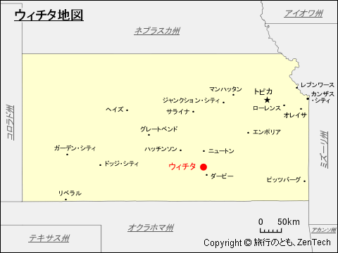 ウィチタ地図