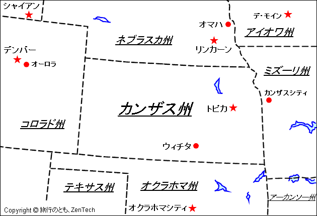 カンザス州 地図