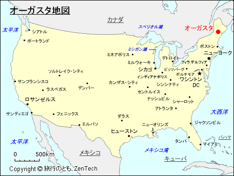 オーガスタ地図