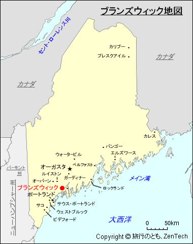 ブランズウィック地図