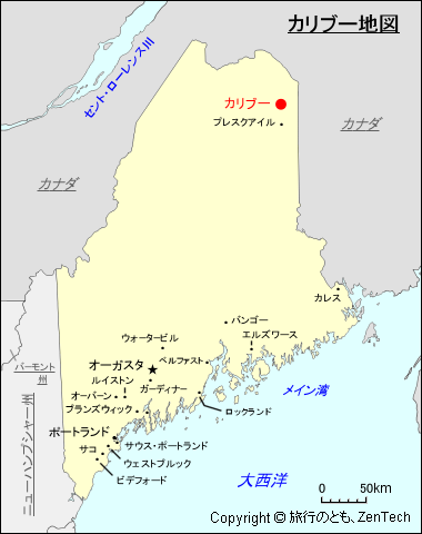 カリブー地図