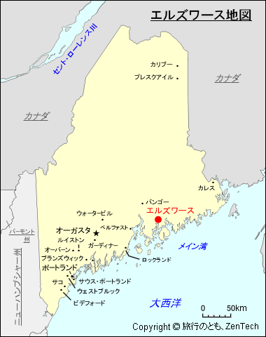 エルズワース地図