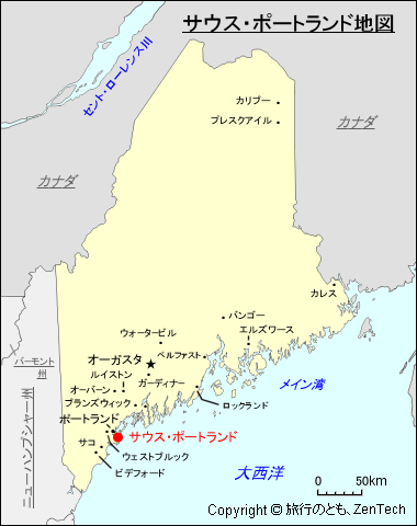 サウス・ポートランド地図