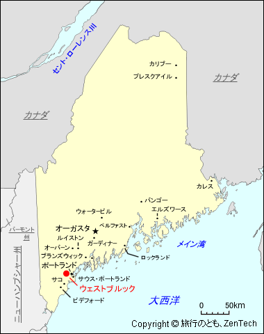 ウェストブルック地図