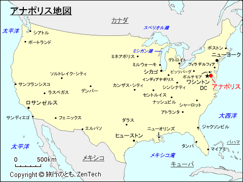 アナポリス地図