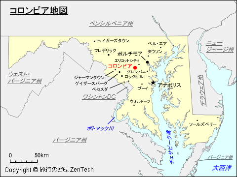 コロンビア地図